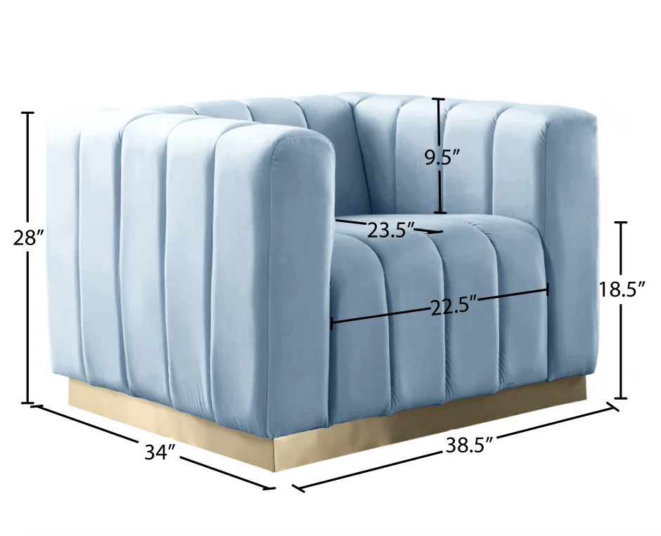 Luxury Modern Marlo Accent Chair European Style for Villa