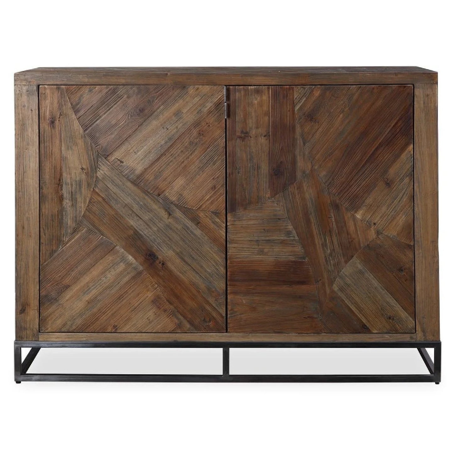 Luxury Modern Marquetry Wood 2-Door Cabinet European Style for Villa