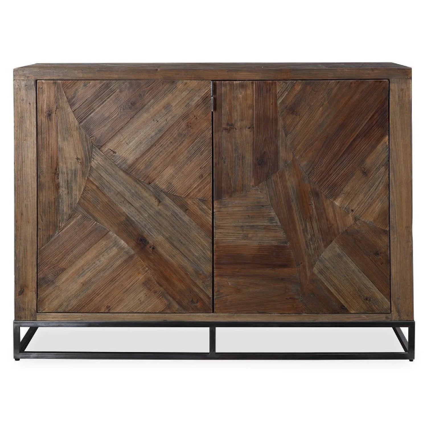 Luxury Modern Marquetry Wood 2-Door Cabinet European Style for Villa