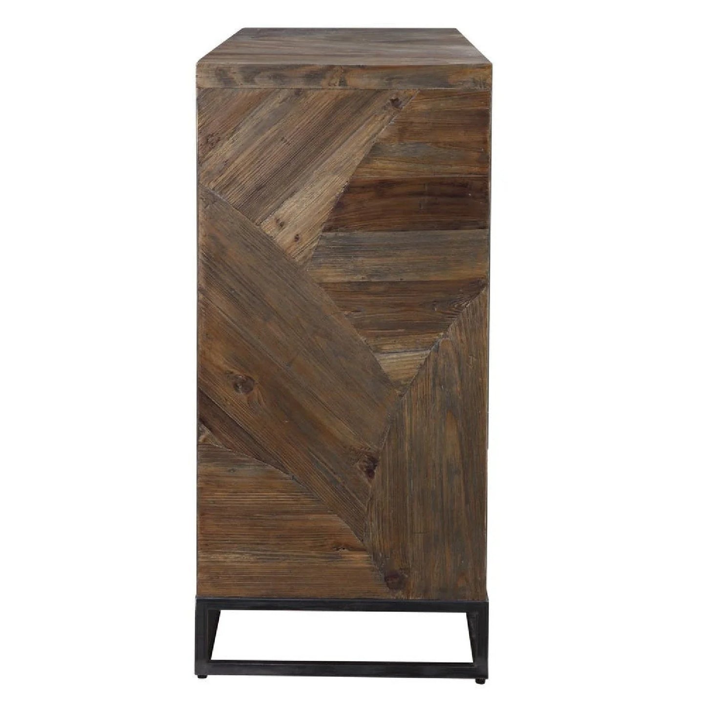 Luxury Modern Marquetry Wood 2-Door Cabinet European Style for Villa