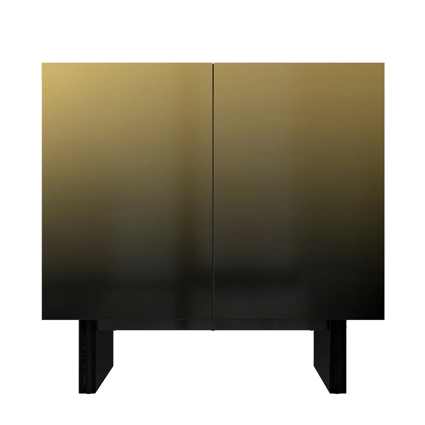 Luxury Modern Matte Black 2-Door Cabinet European Style for Villa