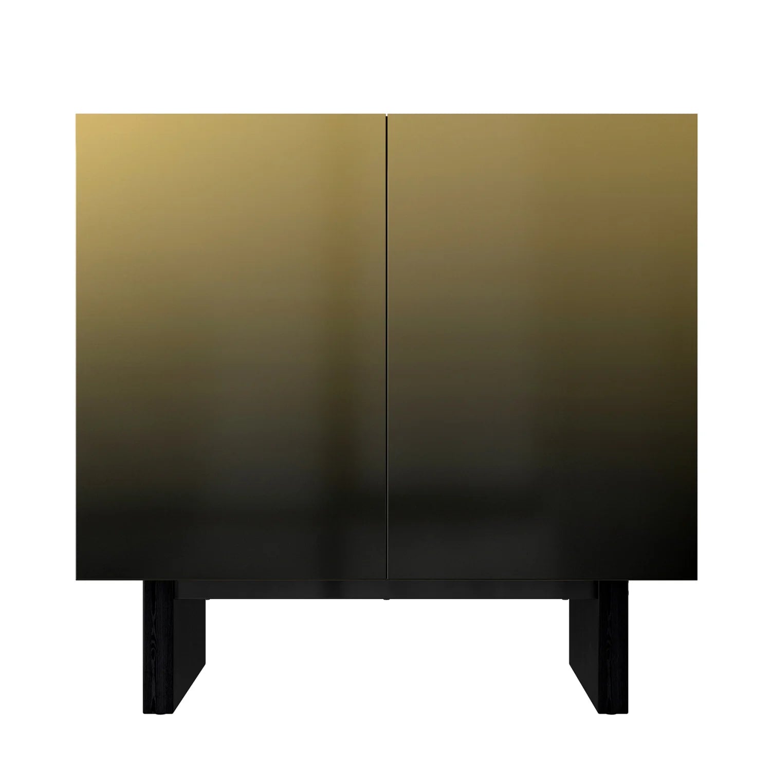 Luxury Modern Matte Black 2-Door Cabinet European Style for Villa