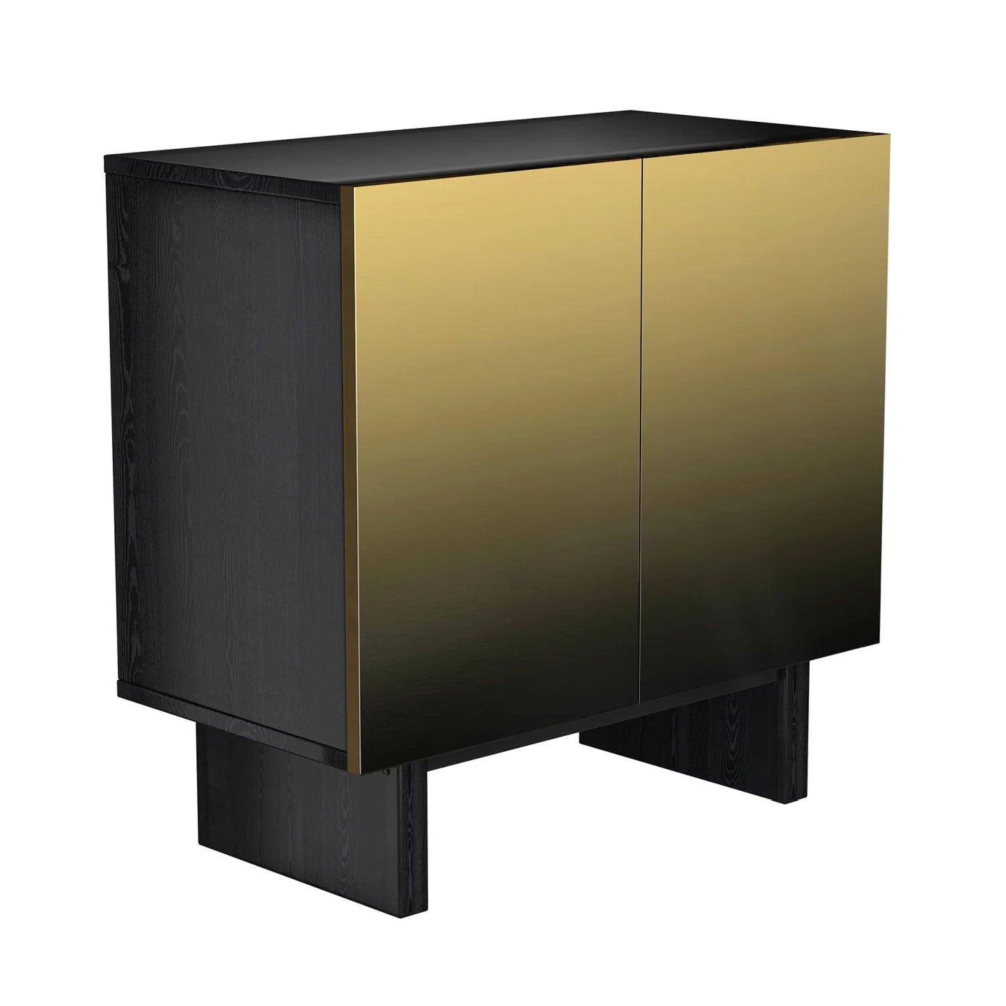 Luxury Modern Matte Black 2-Door Cabinet European Style for Villa