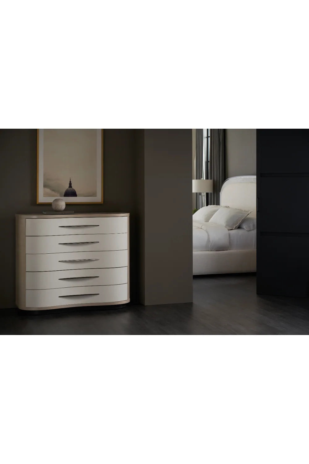 Luxury Modern Meandrous Curved Dresser European Style for Villa