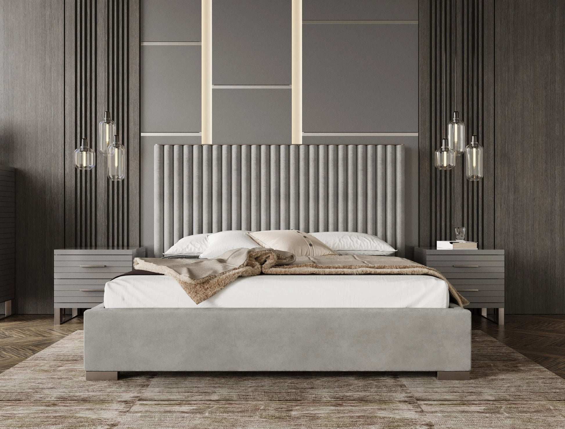 Luxury Modern Melissa Bedroom Set European Style for Villa