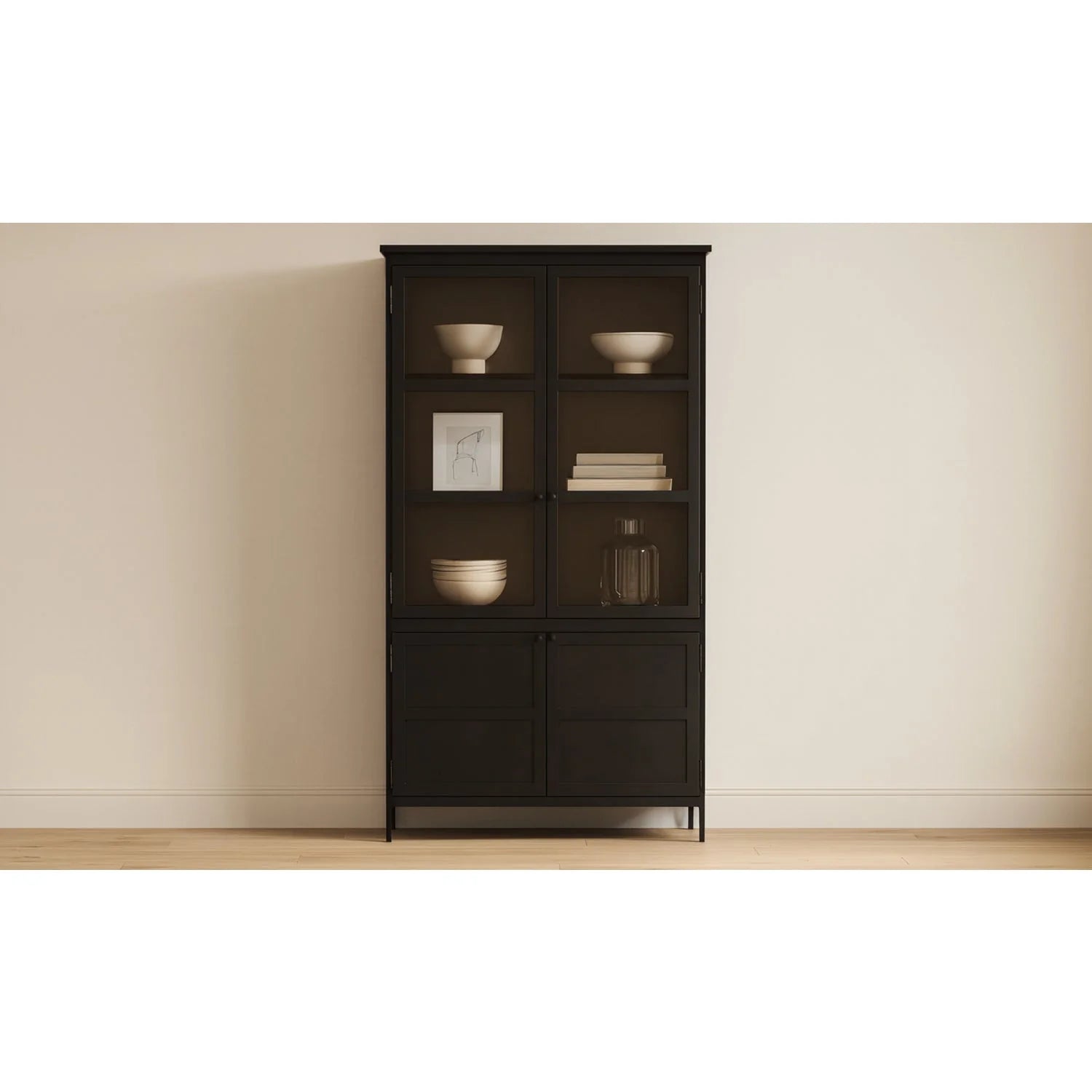 Luxury Modern Metal 4-Door Cabinet European Style for Villa