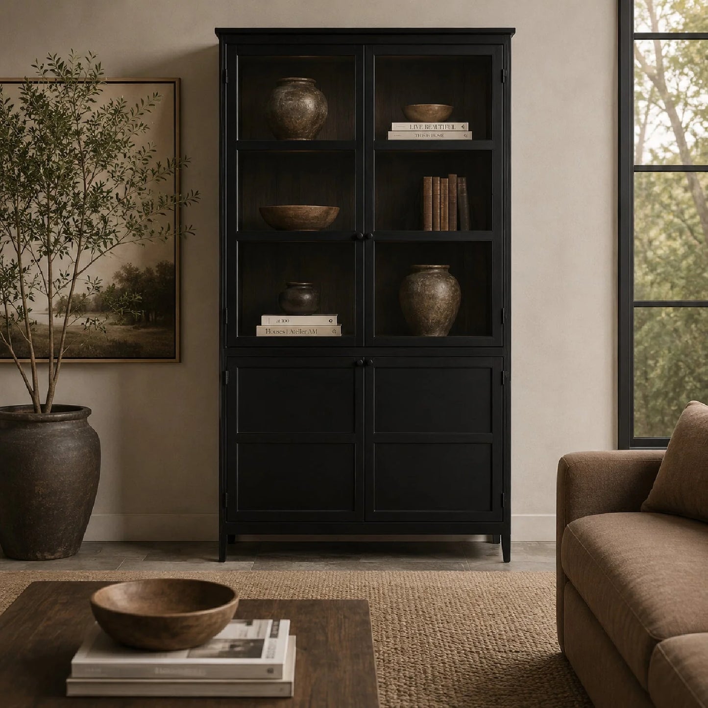 Luxury Modern Metal 4-Door Cabinet European Style for Villa