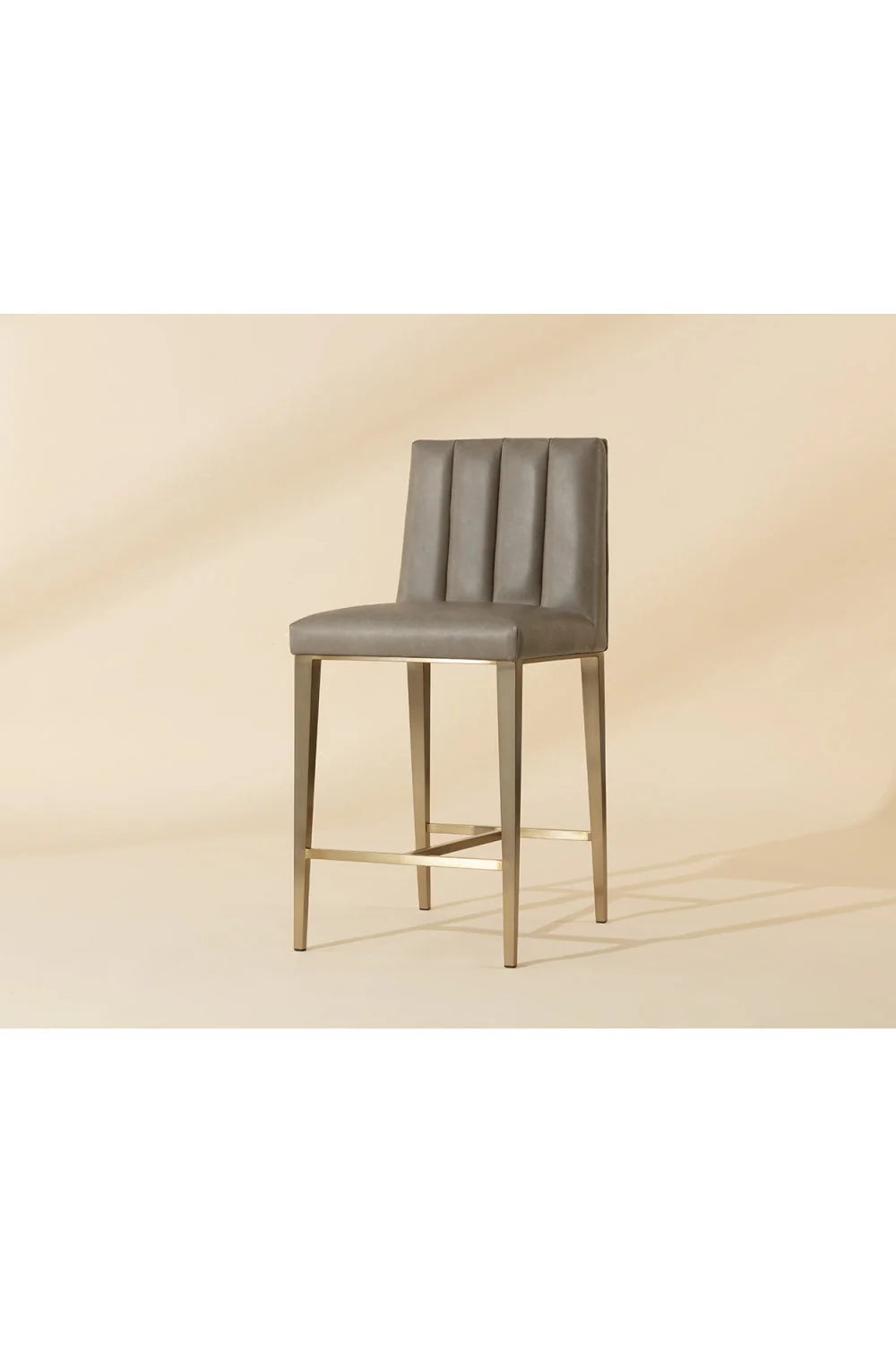 Luxury Modern Metal Frame Counter Stool European Style for Villa