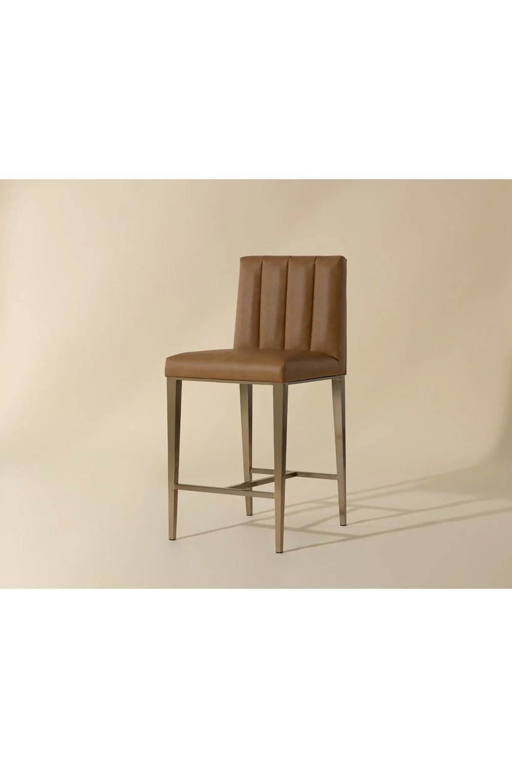 Luxury Modern Metal Frame Counter Stool European Style for Villa