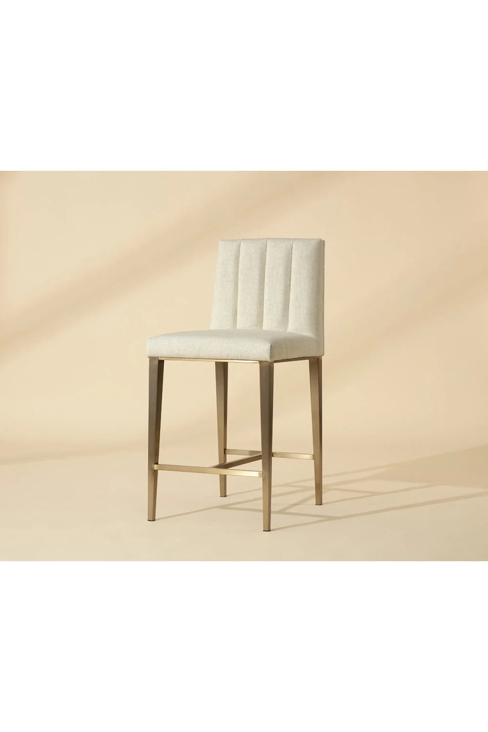 Luxury Modern Metal Frame Counter Stool European Style for Villa
