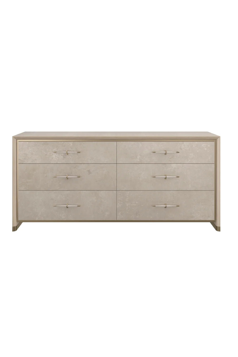 Luxury Modern Metallic Leaf Dresser European Style for Villa
