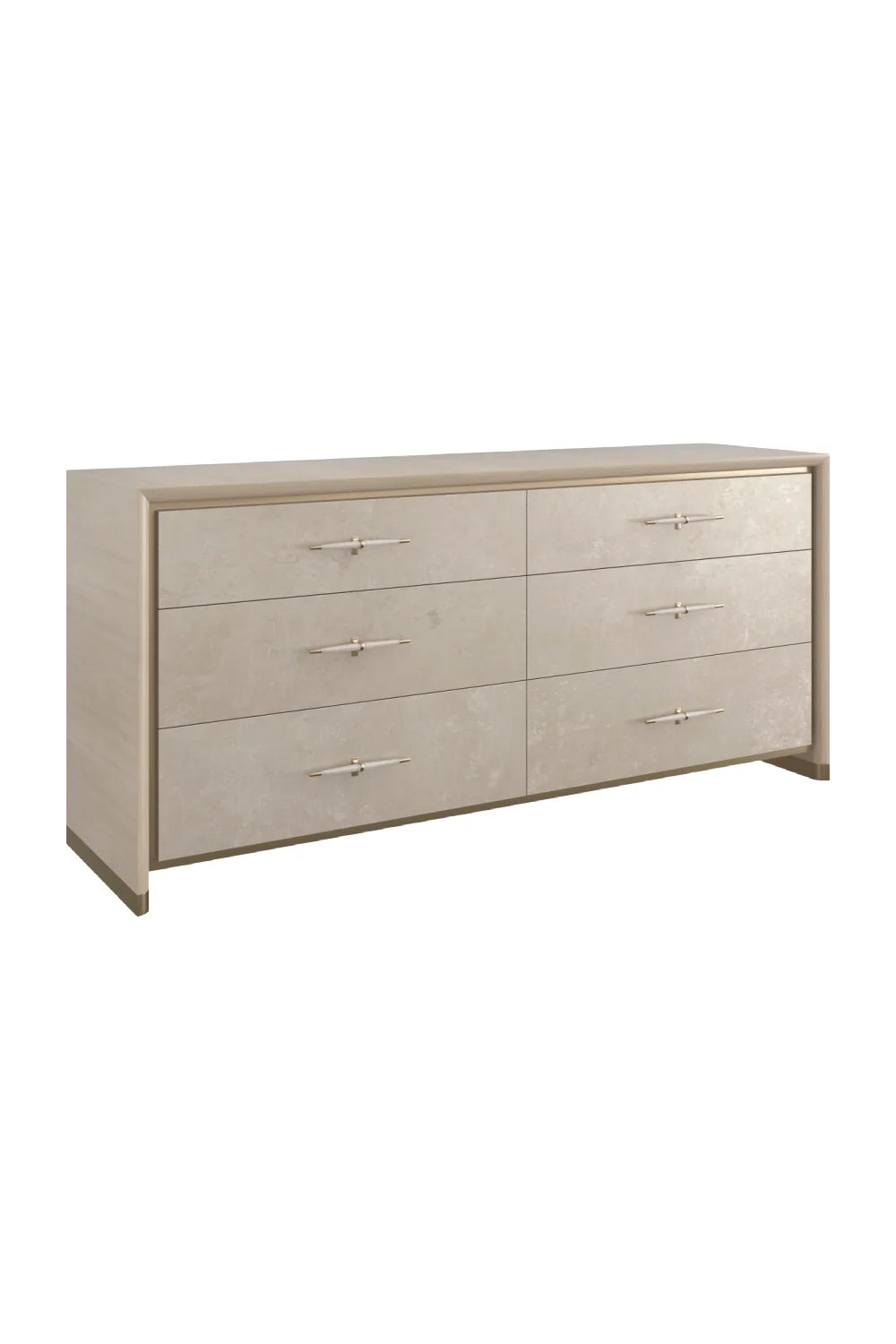 Luxury Modern Metallic Leaf Dresser European Style for Villa