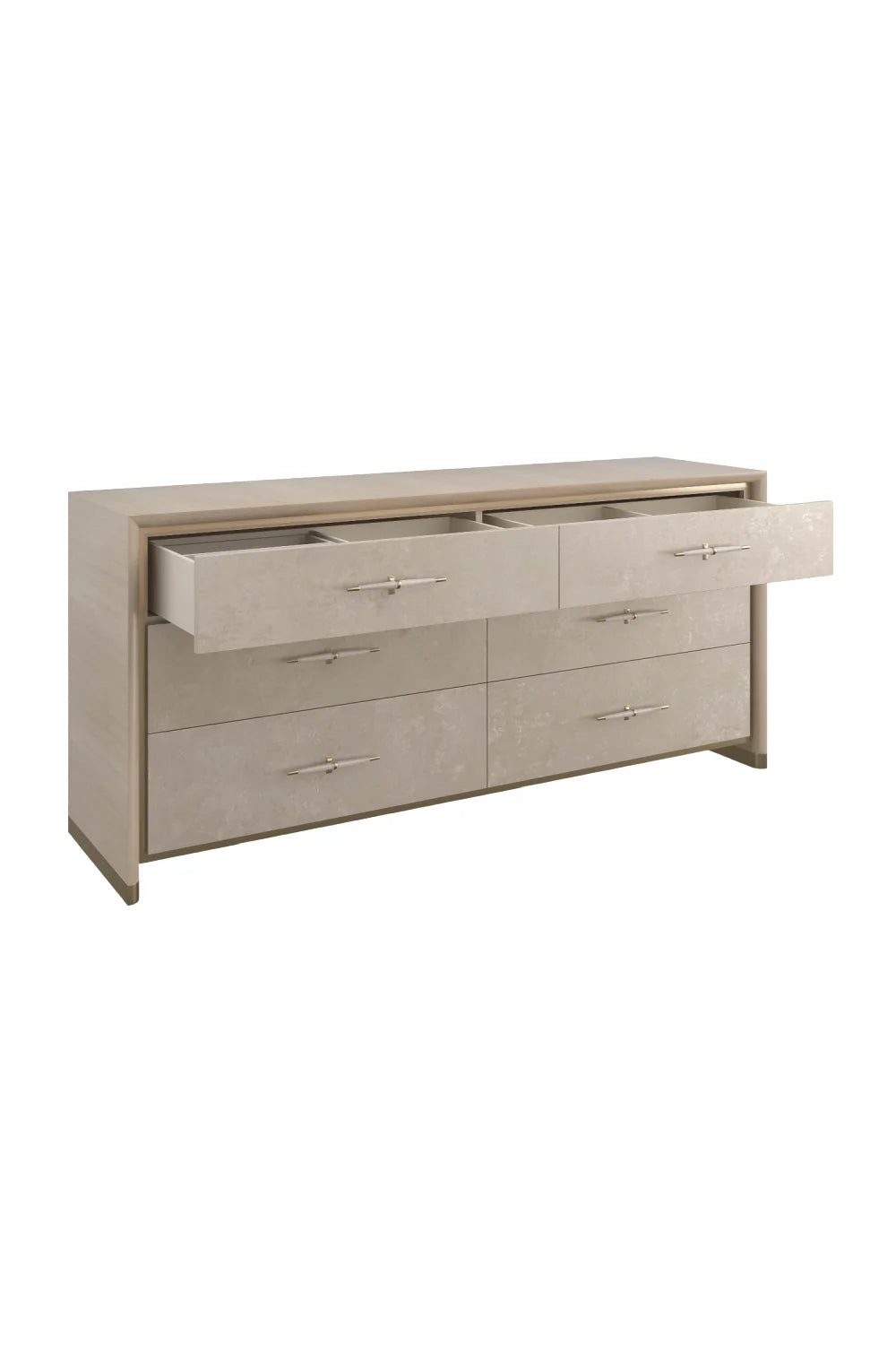 Luxury Modern Metallic Leaf Dresser European Style for Villa