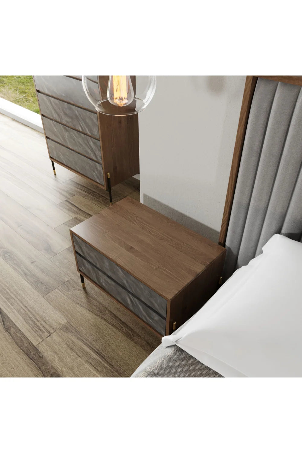Luxury Modern Metcalf Nightstand European Style for Villa