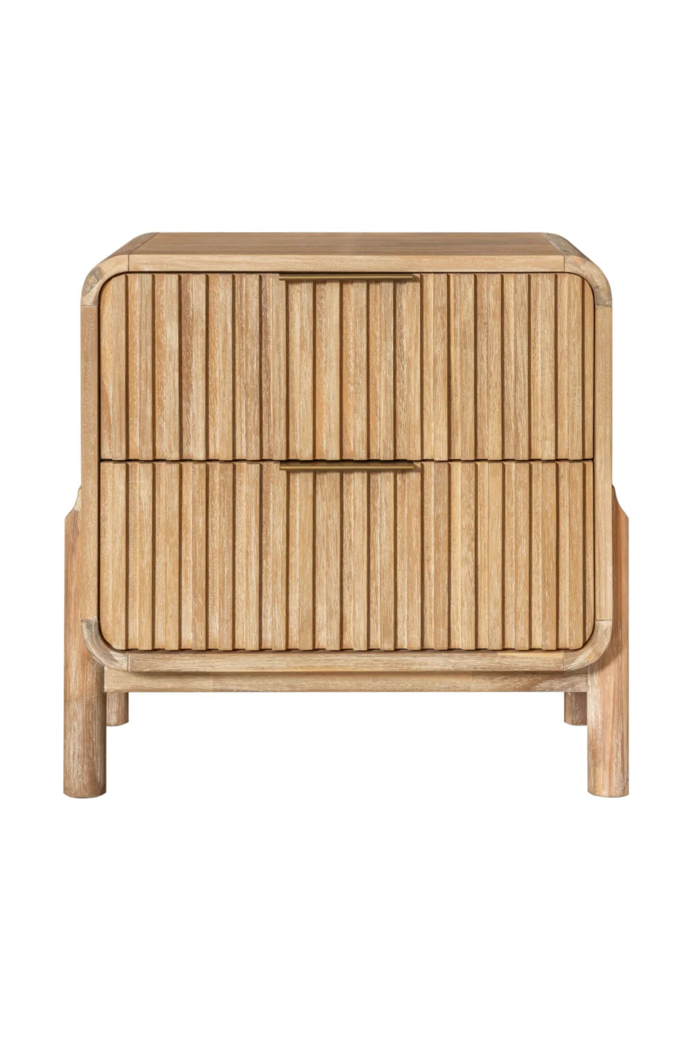 Luxury Modern Mikala 2-Drawer Nightstand European Style for Villa