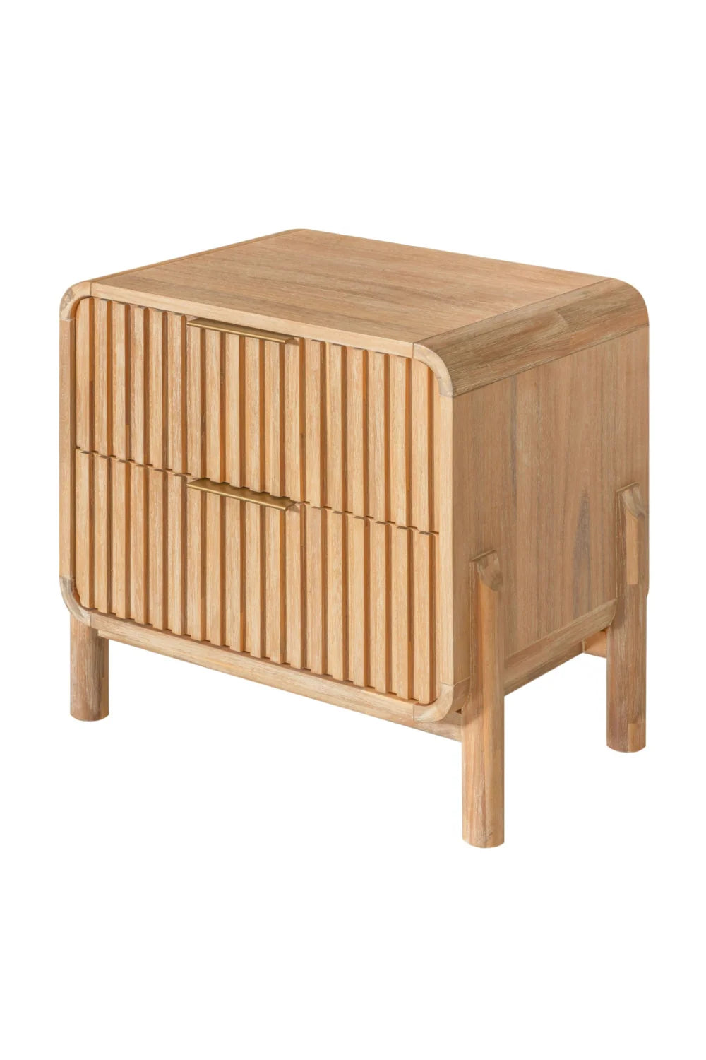 Luxury Modern Mikala 2-Drawer Nightstand European Style for Villa