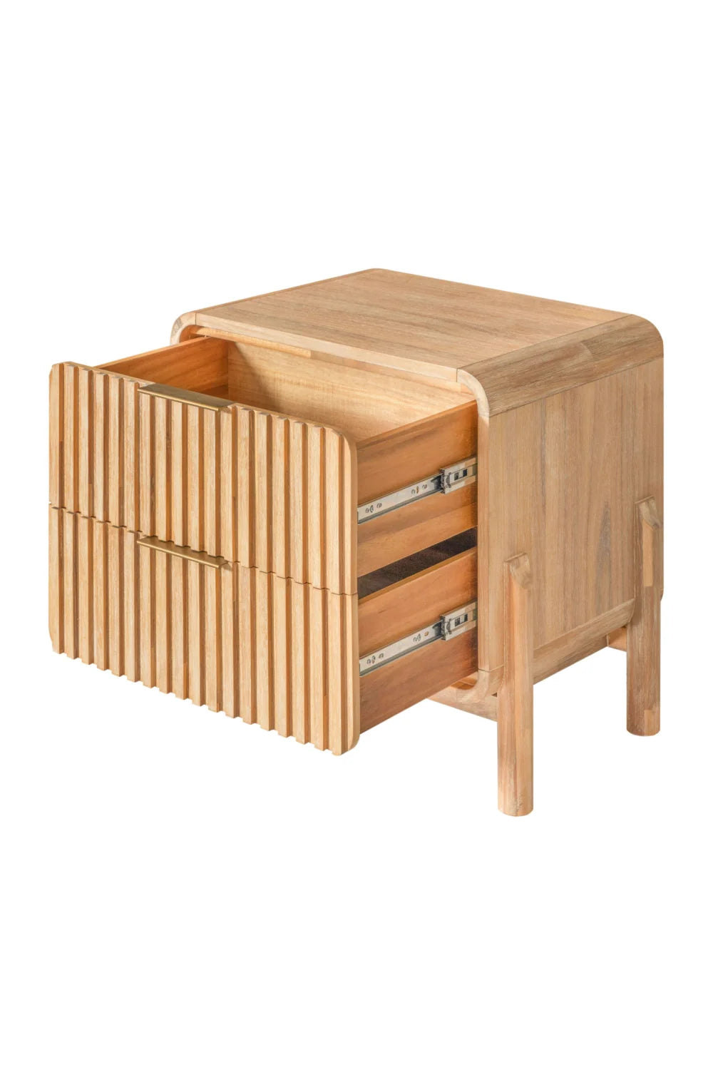 Luxury Modern Mikala 2-Drawer Nightstand European Style for Villa