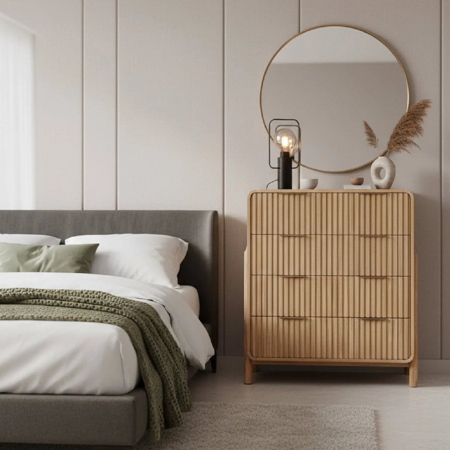 Luxury Modern Mikala 4-Drawer Chest European Style for Villa