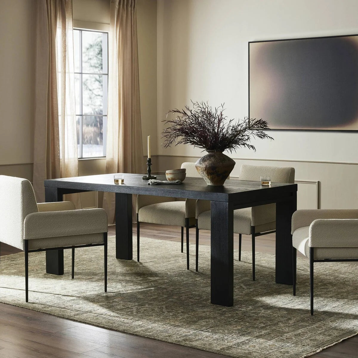 Luxury Modern Millie Dining Table European Style for Villa