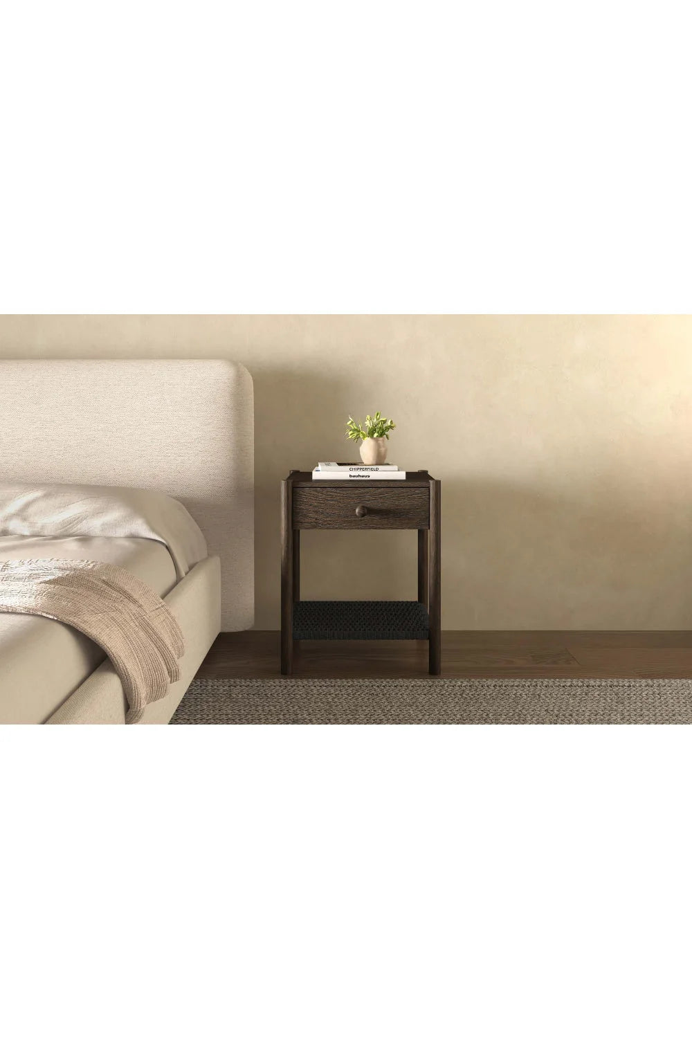 Luxury Modern Millie Woven Rope Nightstand European Style for Villa