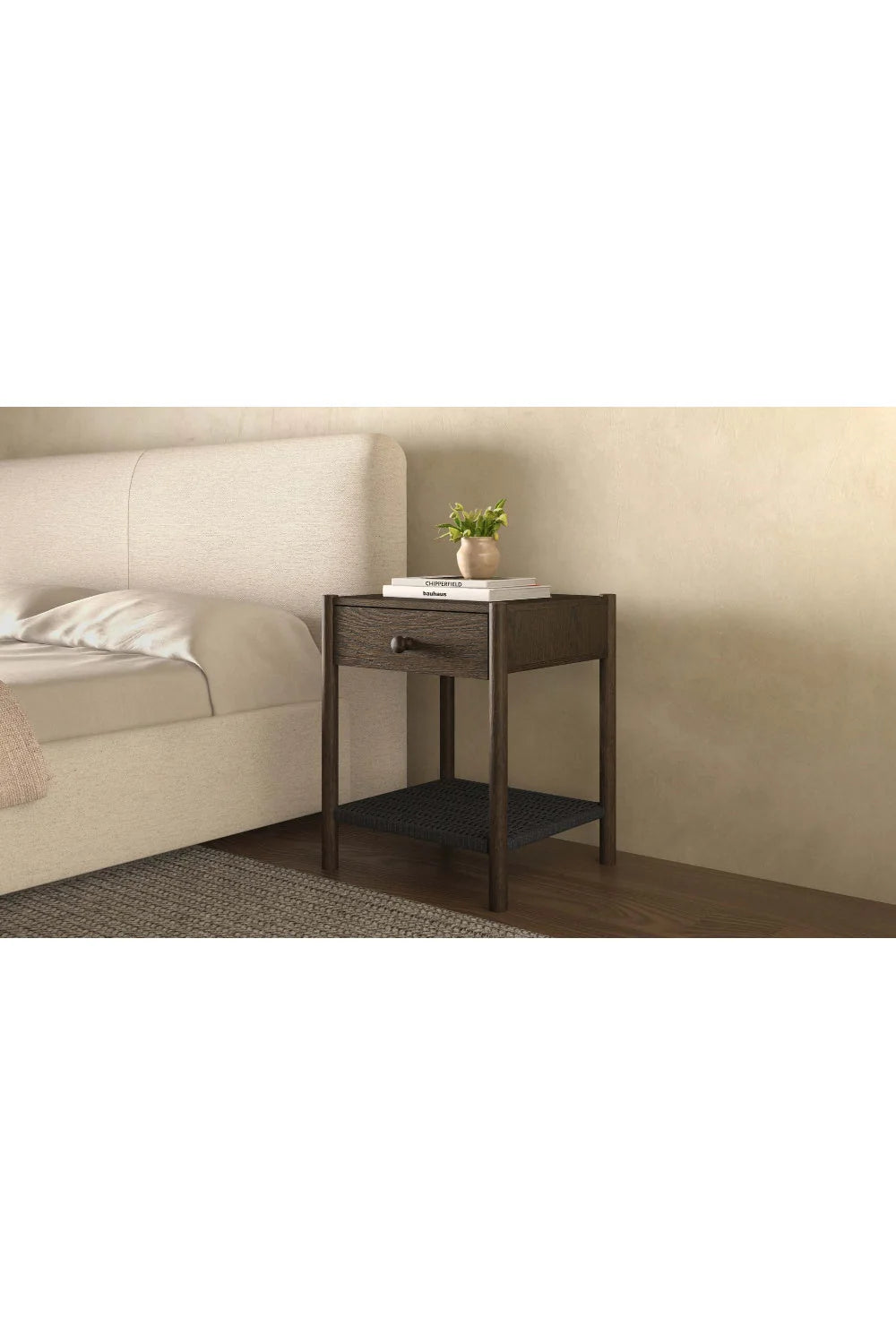 Luxury Modern Millie Woven Rope Nightstand European Style for Villa