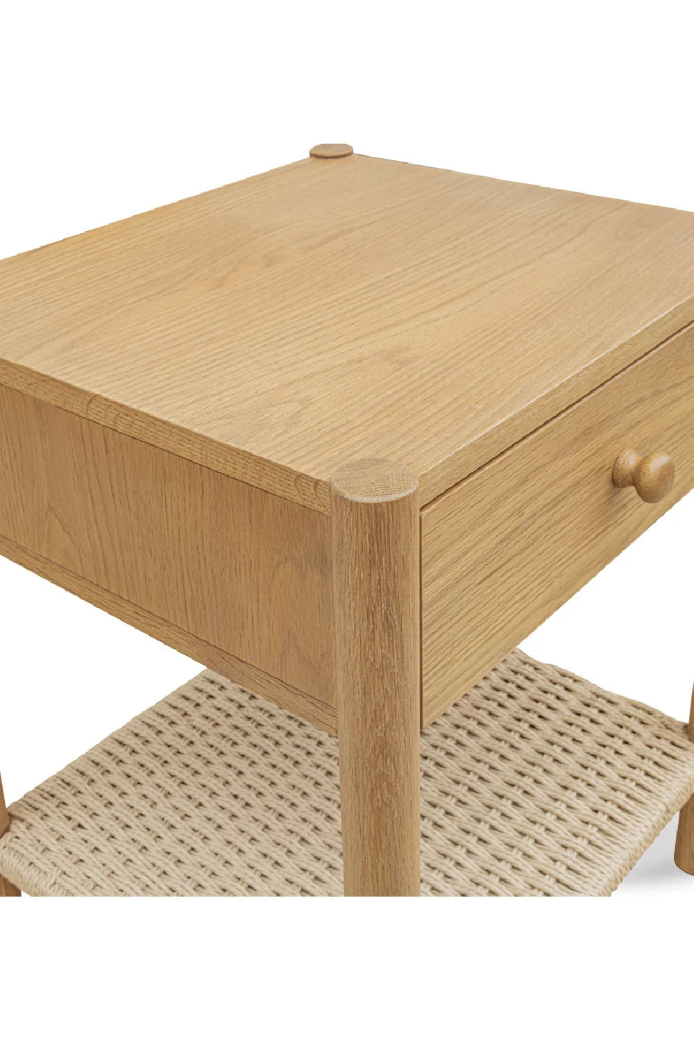Luxury Modern Millie Woven Rope Nightstand European Style for Villa