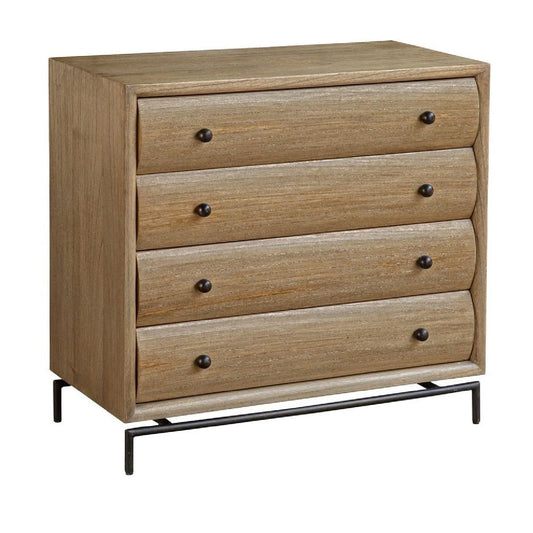 Luxury Modern Mindi Wood 4-Drawer Chest European Style for Villa
