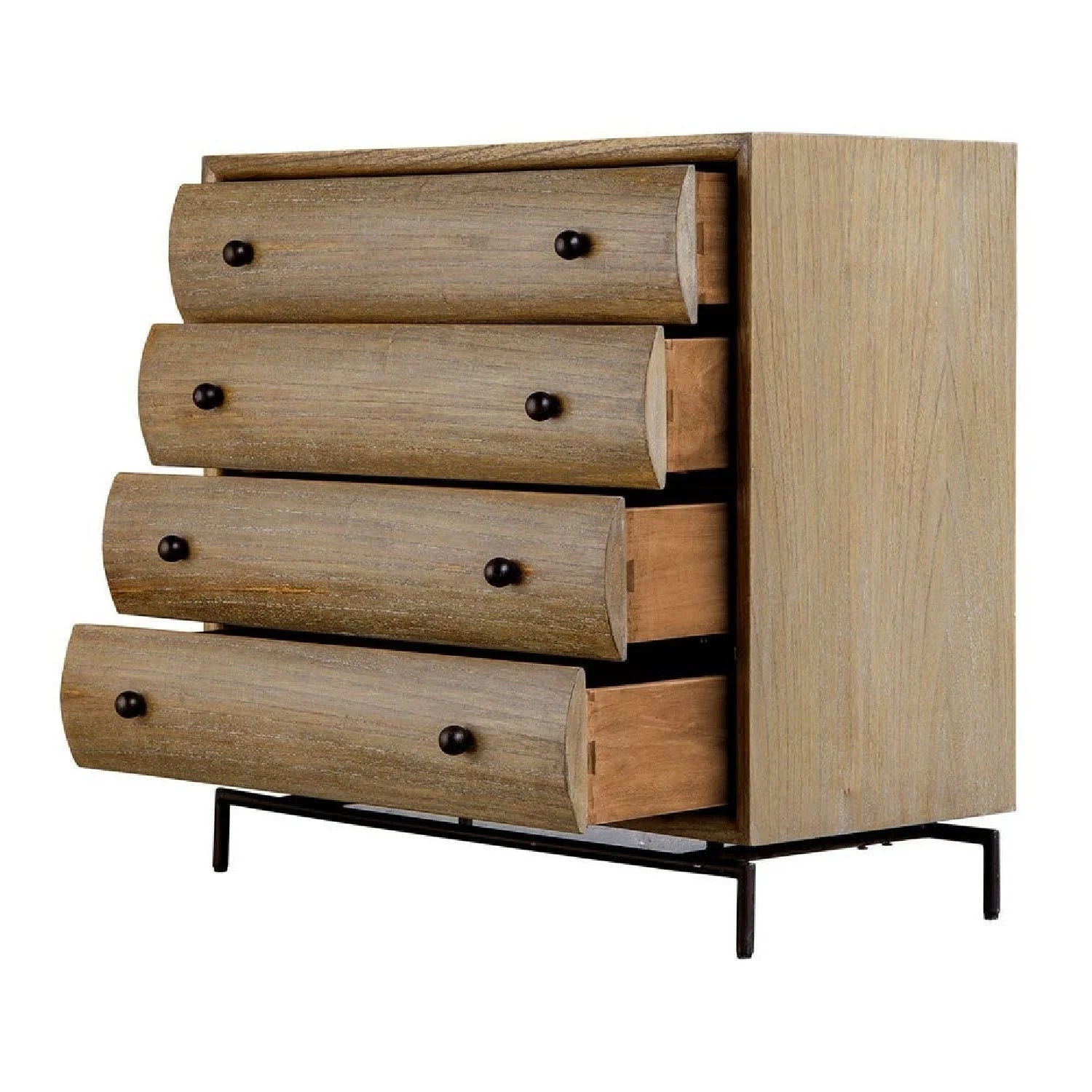 Luxury Modern Mindi Wood 4-Drawer Chest European Style for Villa