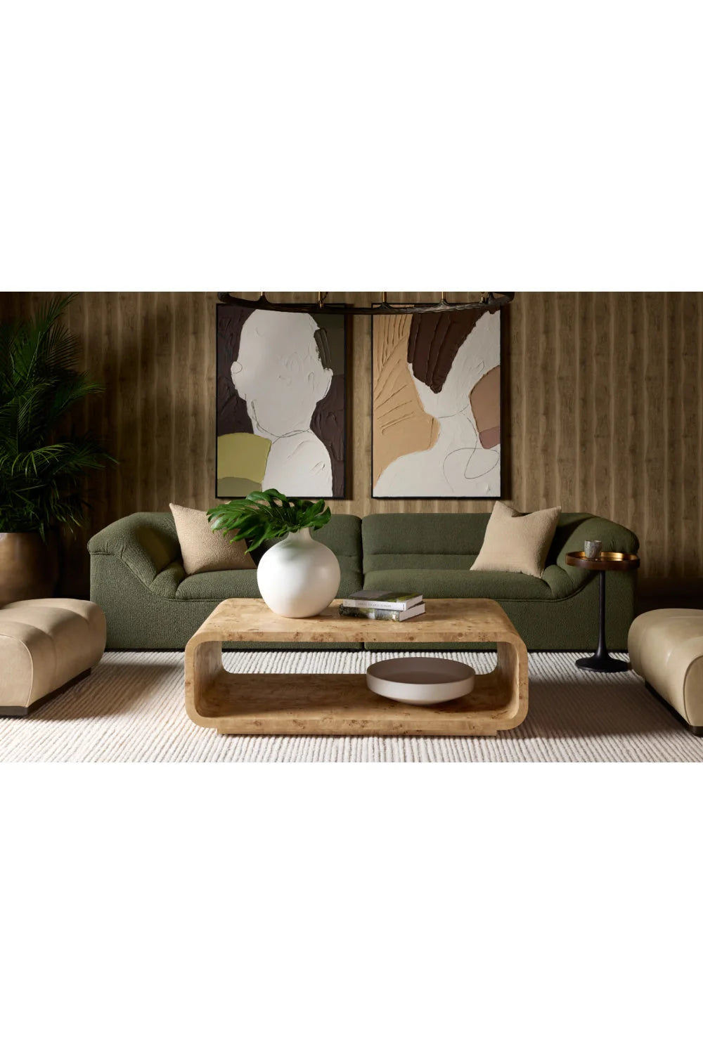 Luxury Modern Minimalist Curved Fabric Sofa Modern Italian Style for Villa