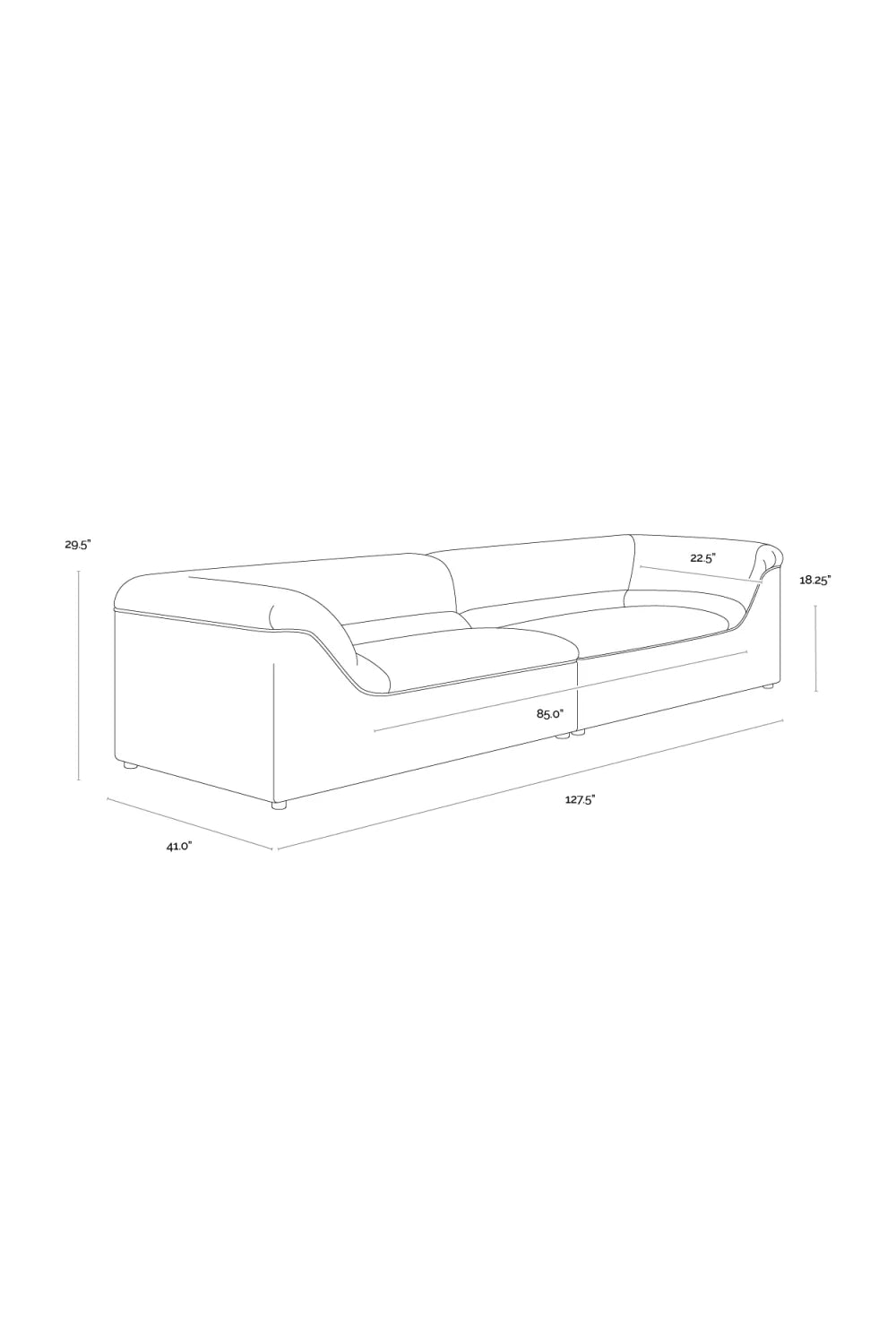 Luxury Modern Minimalist Curved Fabric Sofa Modern Italian Style for Villa