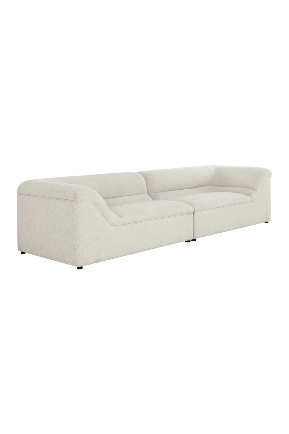 Luxury Modern Minimalist Curved Fabric Sofa Modern Italian Style for Villa