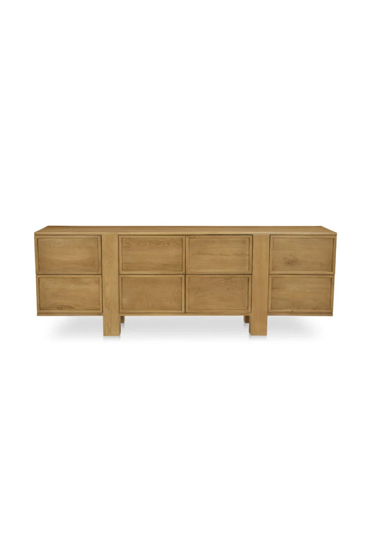 Luxury Modern Minimalist Oak 8-Drawer Dresser European Style for Villa