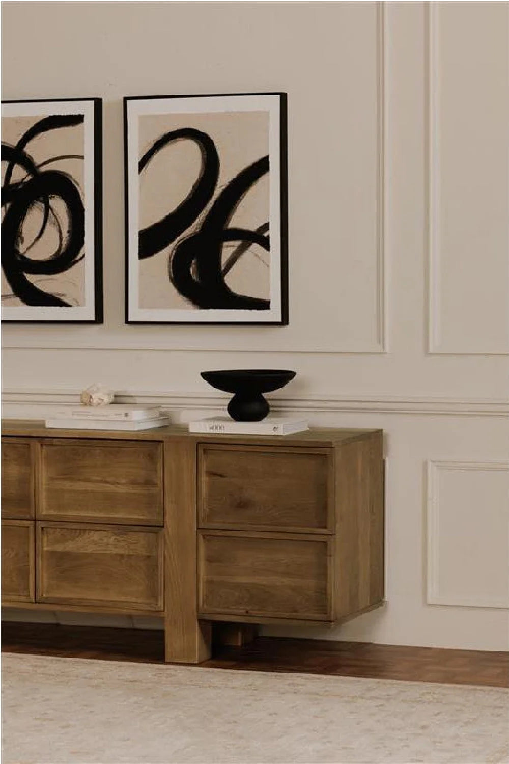 Luxury Modern Minimalist Oak 8-Drawer Dresser European Style for Villa