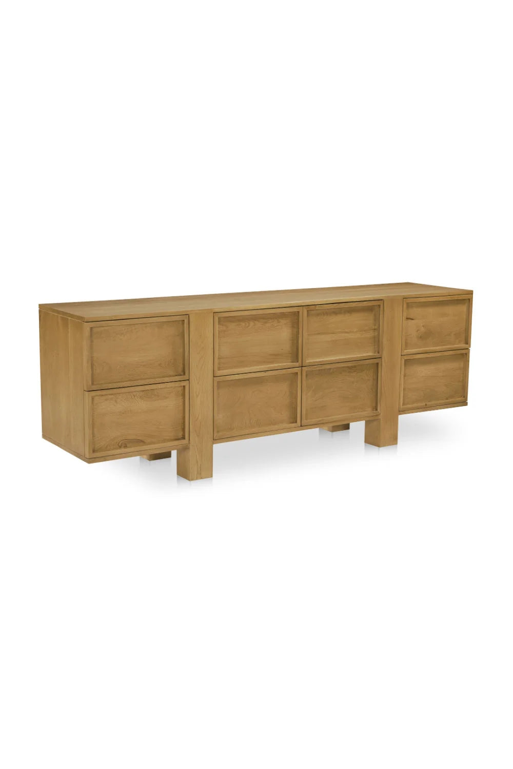 Luxury Modern Minimalist Oak 8-Drawer Dresser European Style for Villa