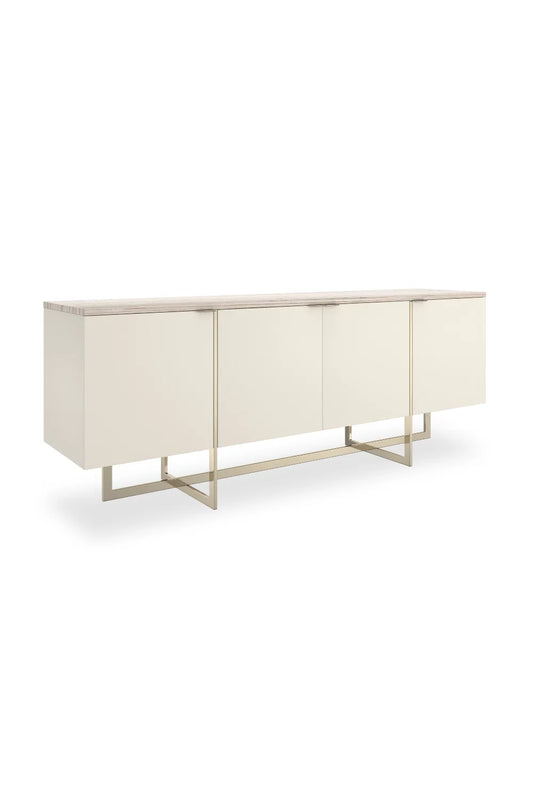Luxury Modern Mirror Polished Media Cabinet European Style for Villa