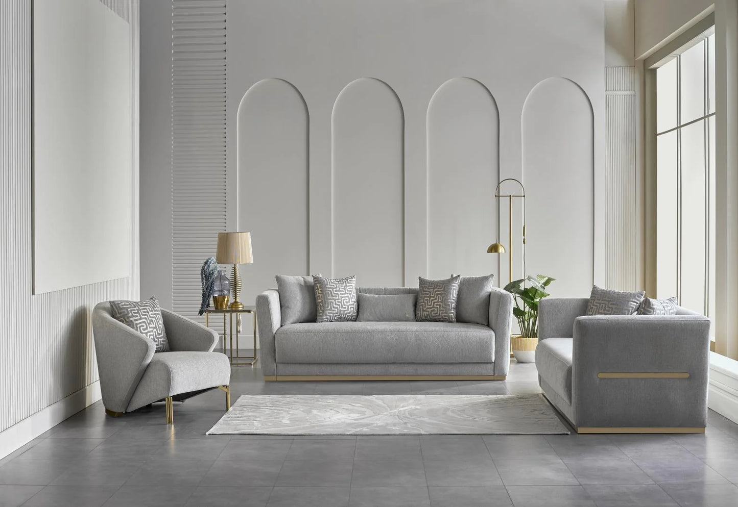 Luxury Modern Monique Living Set European Style for Villa