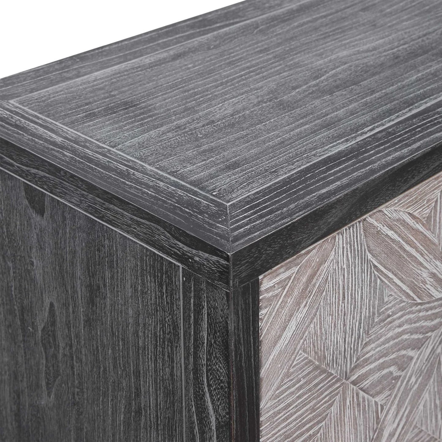 Luxury Modern Mosaic Oak 2-Door Cabinet European Style for Villa