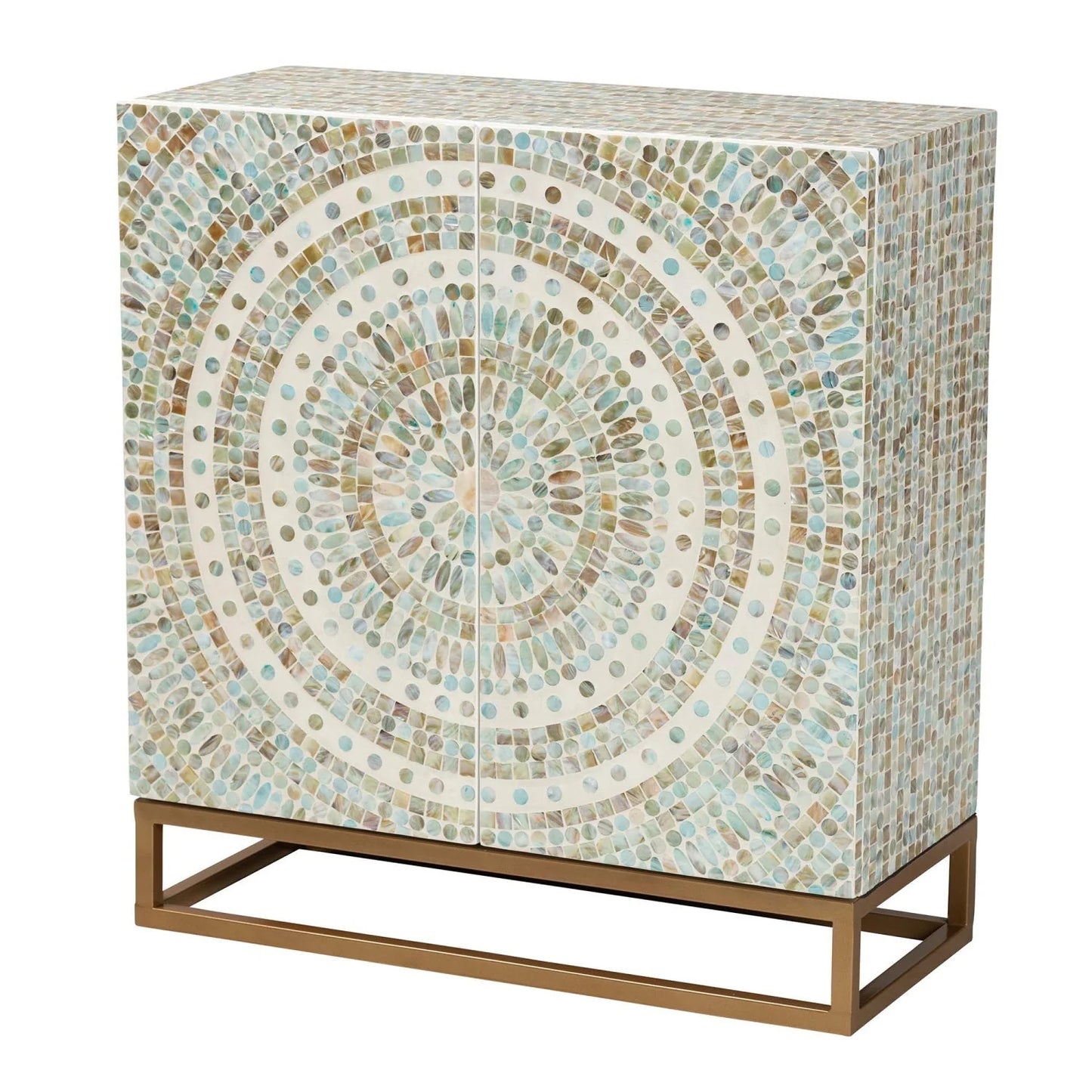 Luxury Modern Multicolored Mother of Pearl Cabinet European Style for Villa