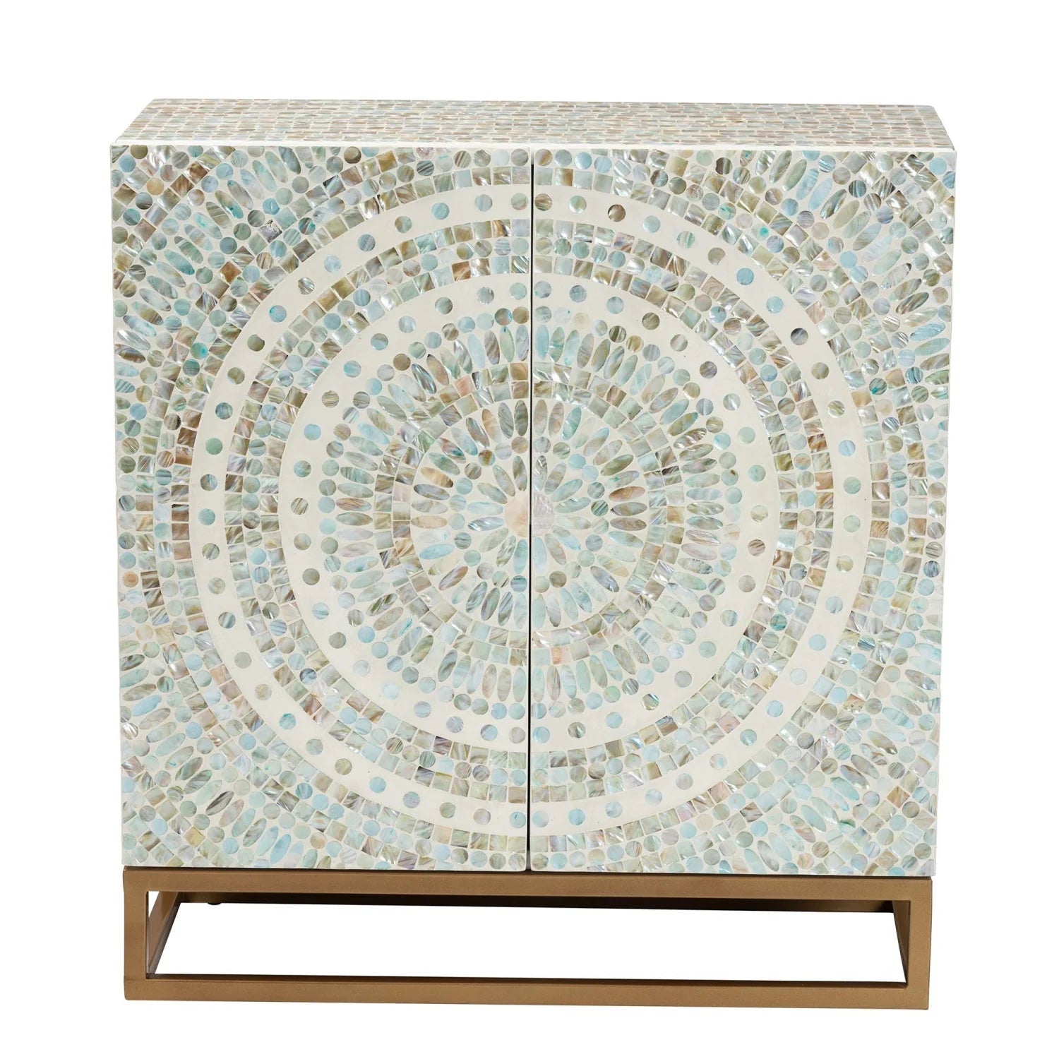 Luxury Modern Multicolored Mother of Pearl Cabinet European Style for Villa