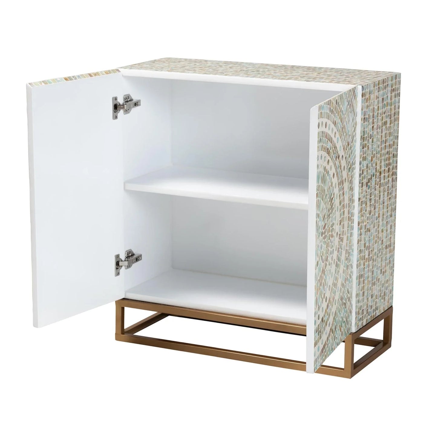 Luxury Modern Multicolored Mother of Pearl Cabinet European Style for Villa