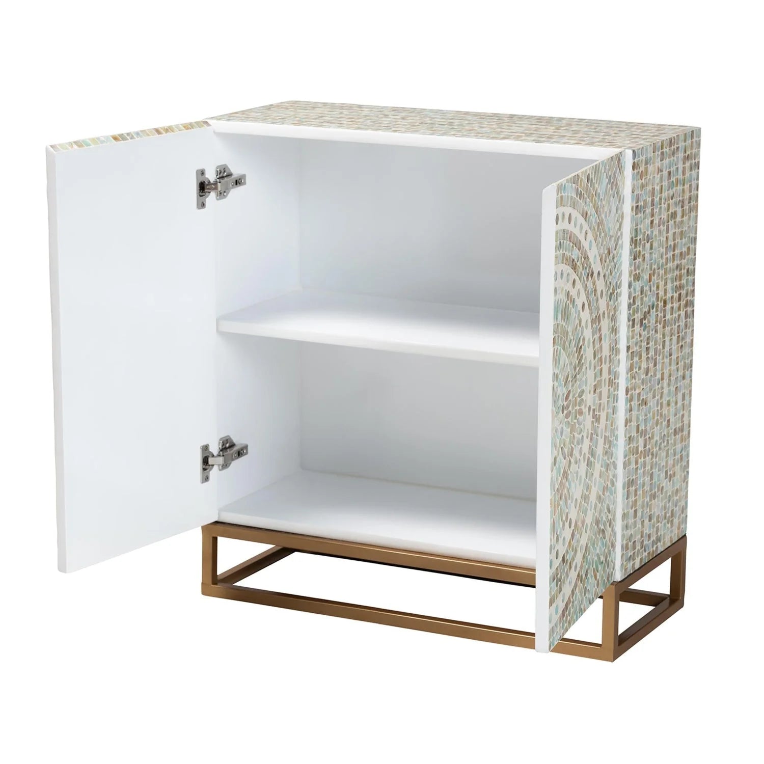 Luxury Modern Multicolored Mother of Pearl Cabinet European Style for Villa