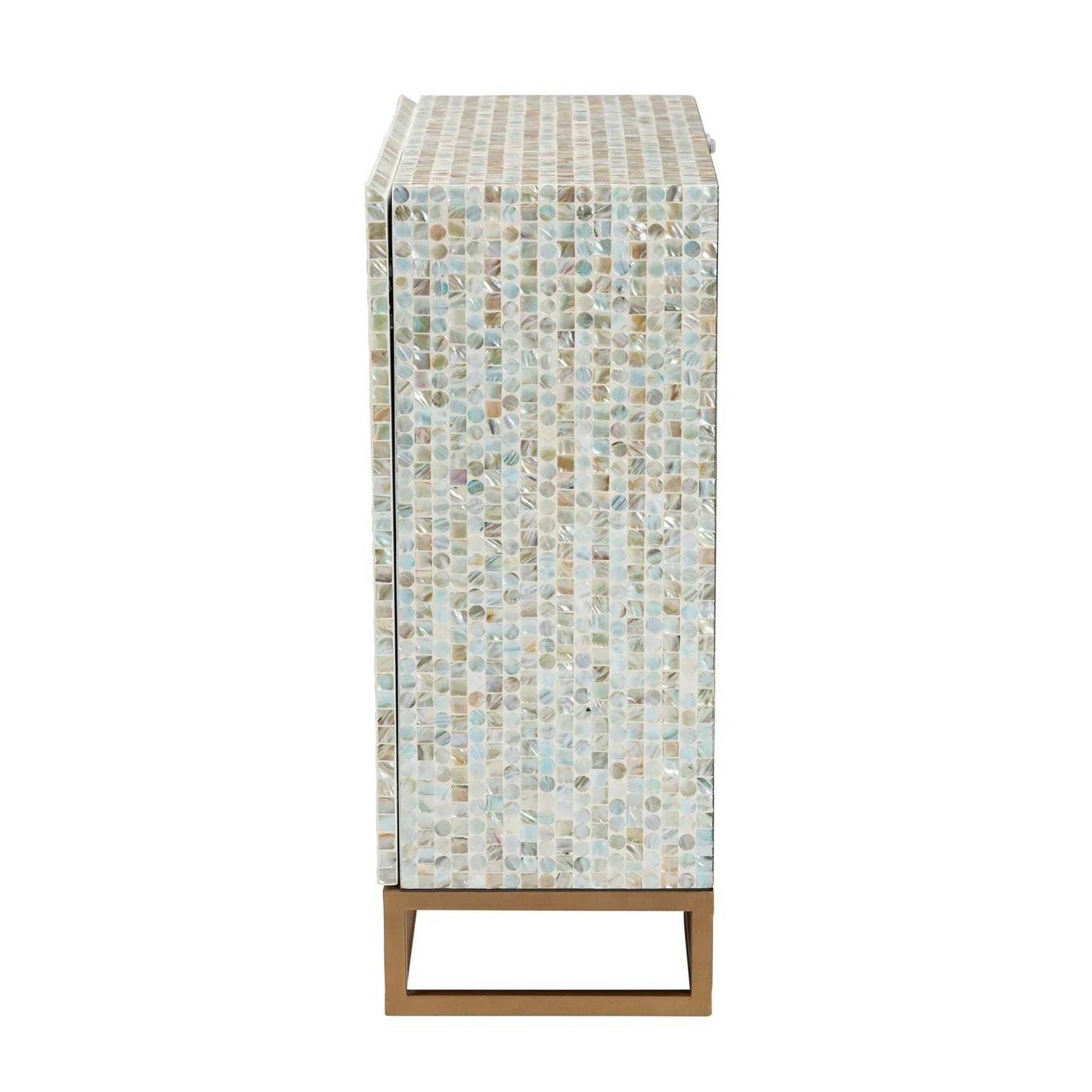 Luxury Modern Multicolored Mother of Pearl Cabinet European Style for Villa