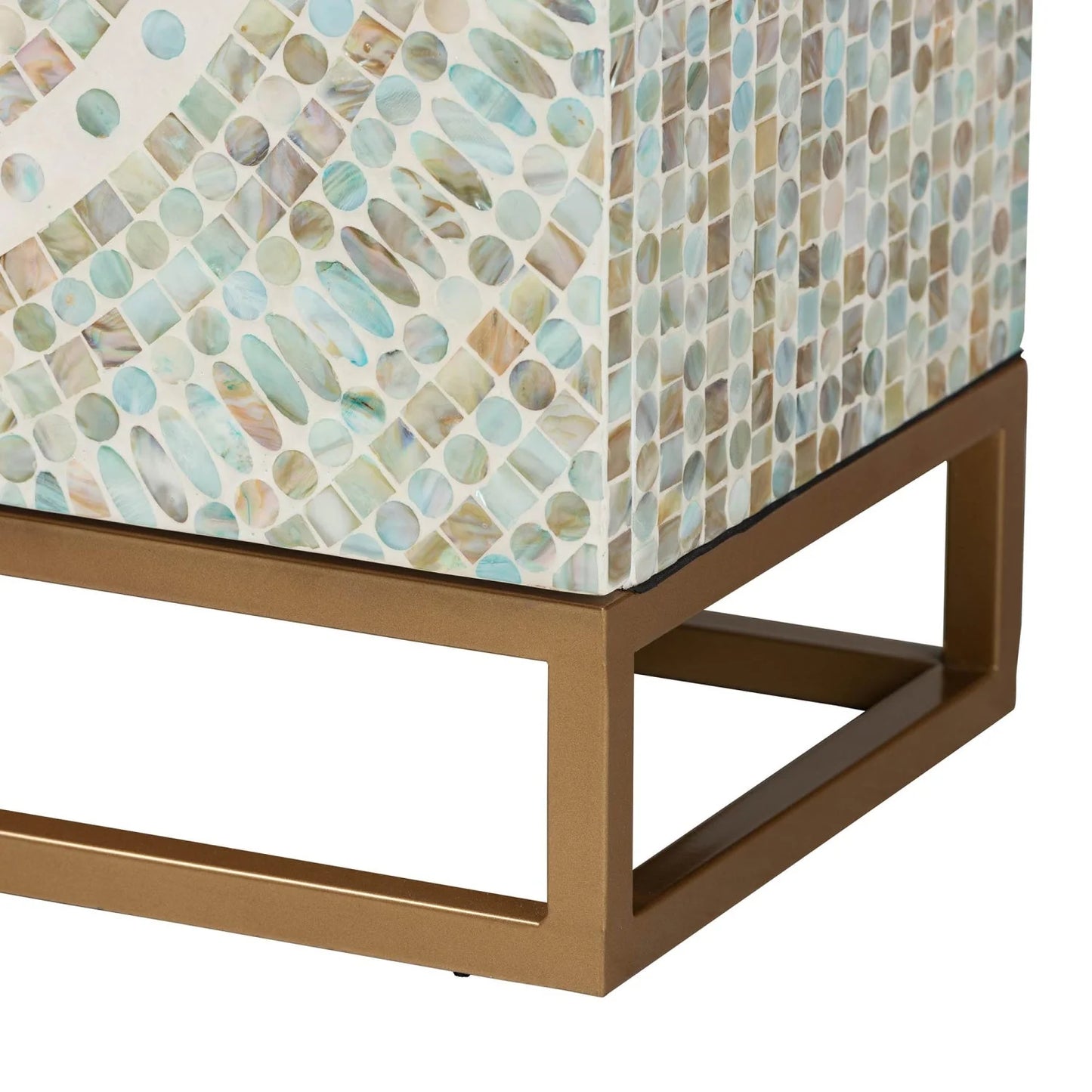 Luxury Modern Multicolored Mother of Pearl Cabinet European Style for Villa