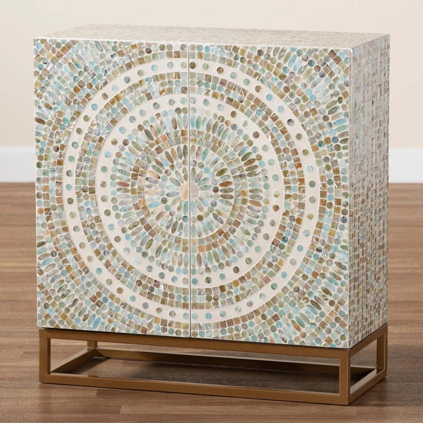 Luxury Modern Multicolored Mother of Pearl Cabinet European Style for Villa