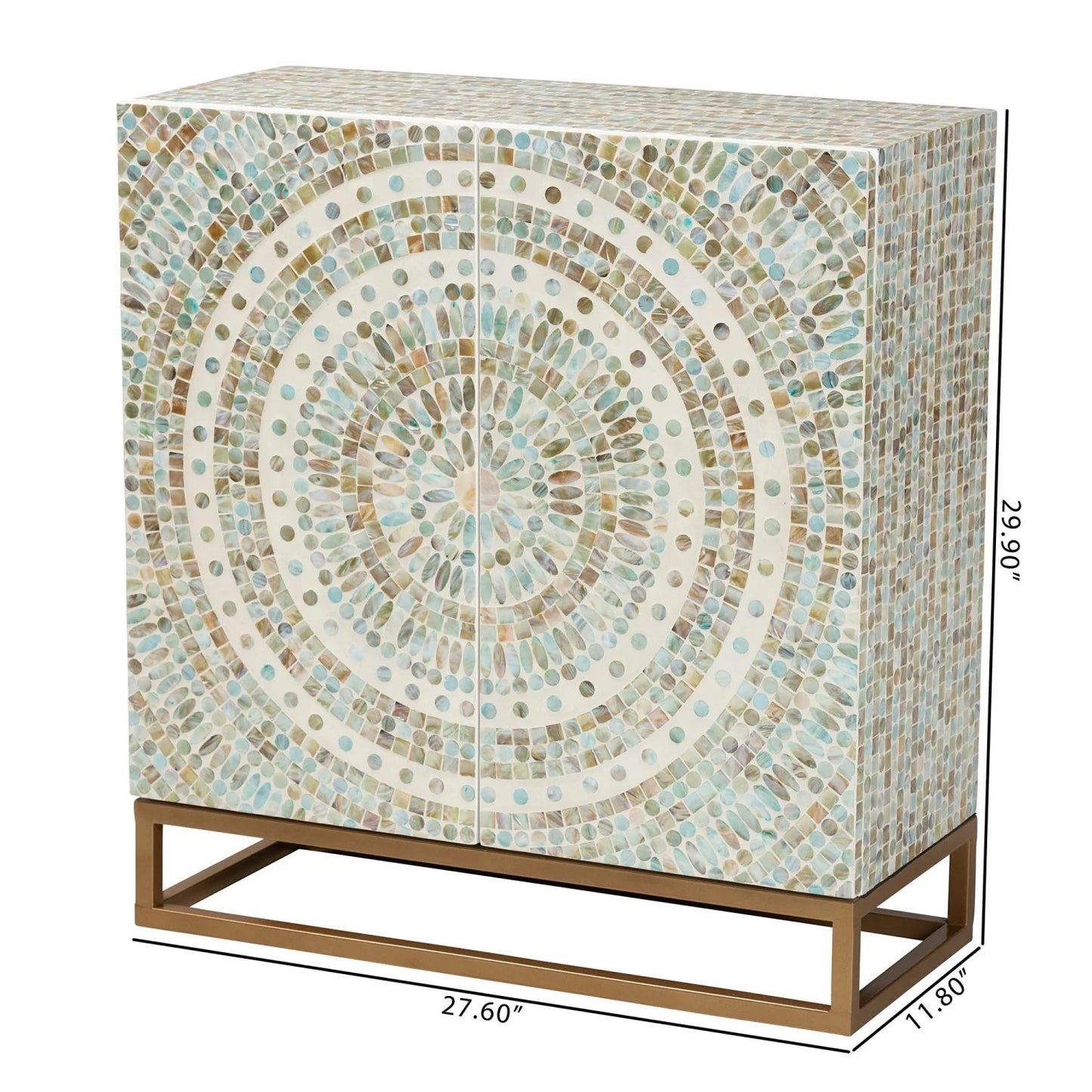 Luxury Modern Multicolored Mother of Pearl Cabinet European Style for Villa