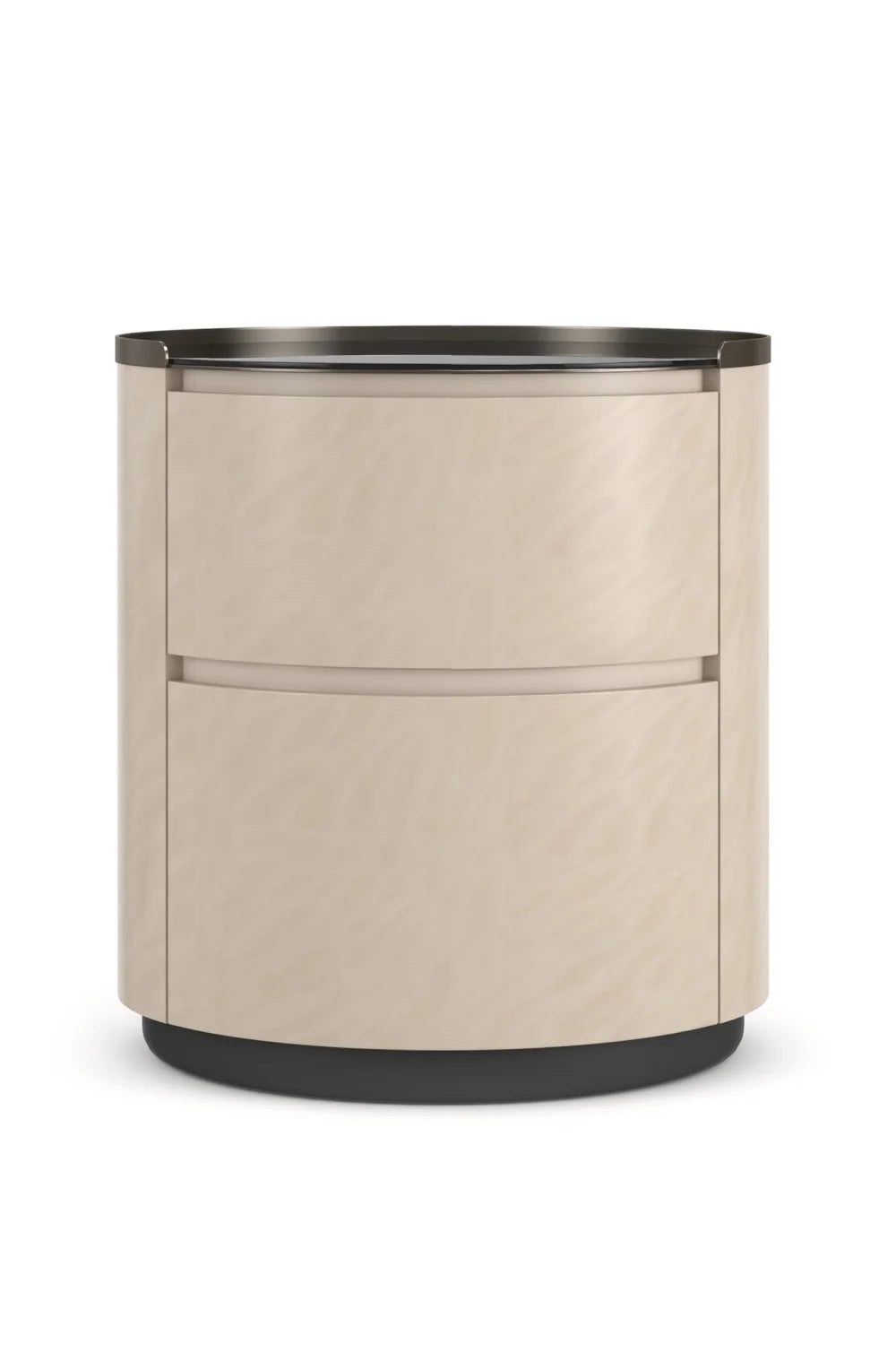 Luxury Modern Muse 2-Drawer Round Nightstand European Style for Villa