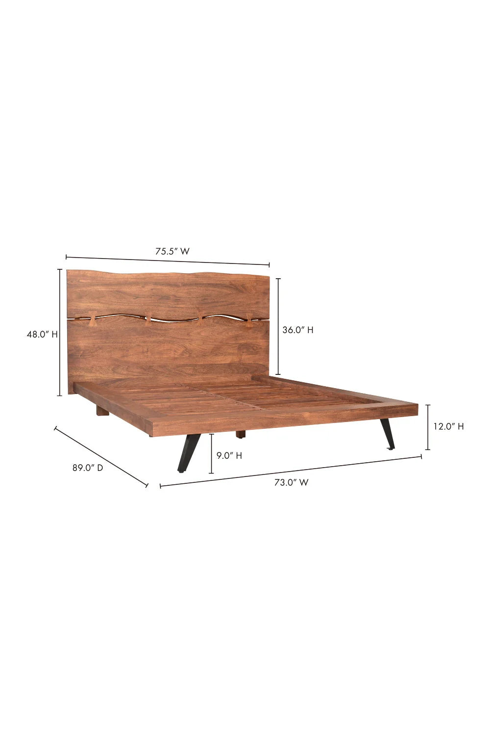 Luxury Modern Natural Acacia Bed European Style for Villa