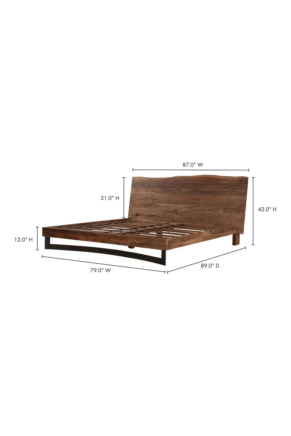Luxury Modern Natural Acacia Bed European Style for Villa