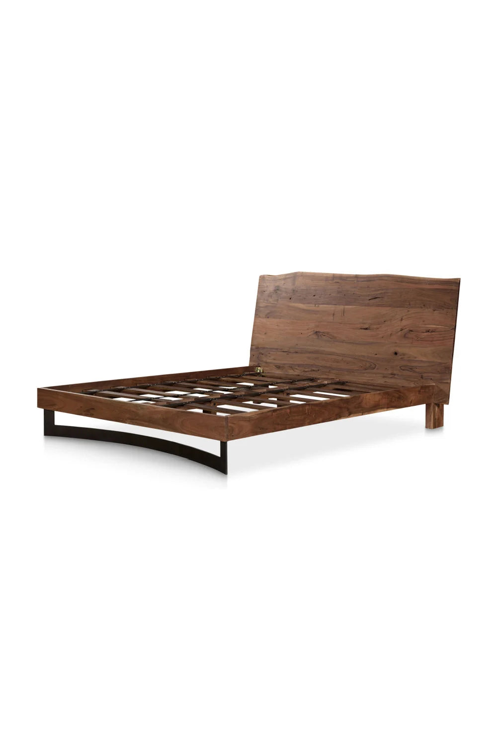 Luxury Modern Natural Acacia Bed European Style for Villa