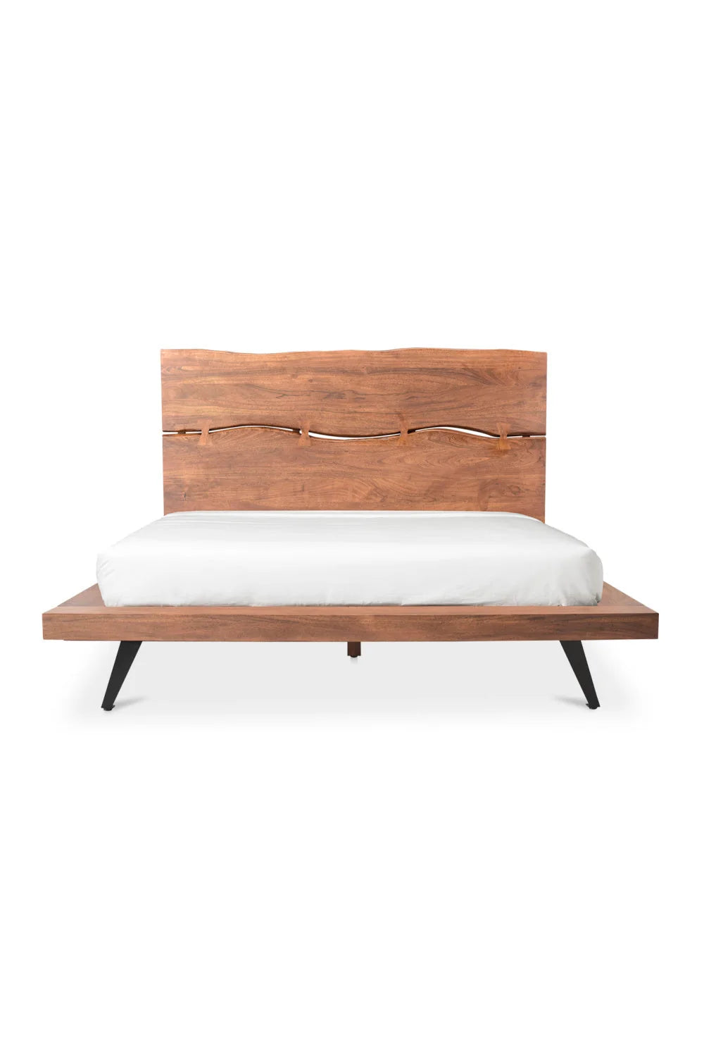 Luxury Modern Natural Acacia Bed European Style for Villa